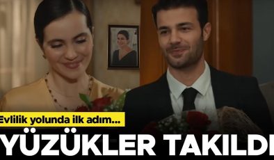 Evlilik yolunda ilk adım… Serdar ve Dönüş’ün yüzükleri takıldı