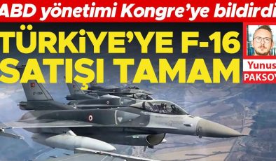 Türkiye’ye F-16 satısı tamam… ABD Yönetimi Kongre’ye bildirdi