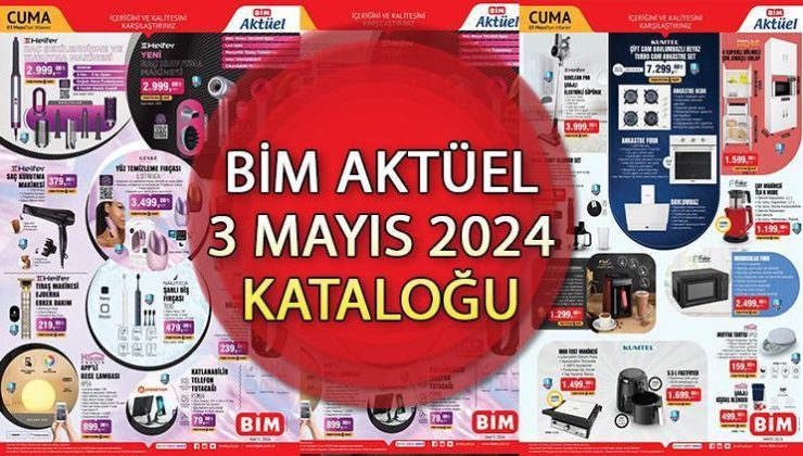 BİM AKTÜEL 3 MAYIS 2024 KATALOĞU || 📌🛒Bim’de bu hafta neler var? Saç Şekillendirici, Şarjlı Elektrikli Süpürge BİM’de…