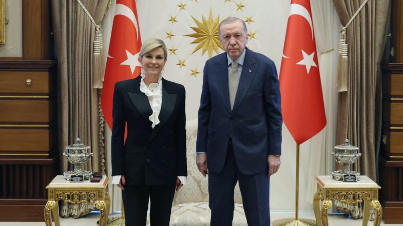Cumhurbaşkanı Erdoğan, Kitarovic’i kabul etti