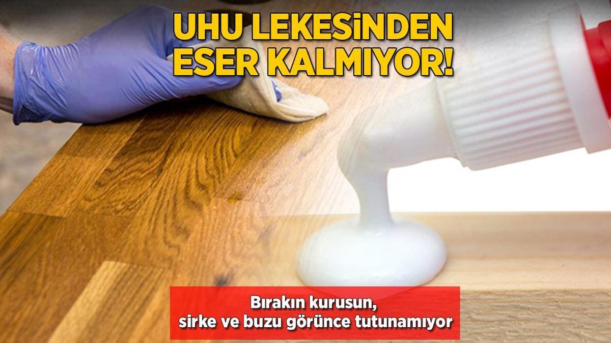 Uhu lekesinden eser kalmıyor! Bırakın kurusun, sirke ve buzu görünce tutunamıyor